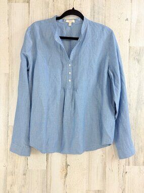 Ann Mashburn Robin Shirt Sz XL Light Cotolino Chambray Button Up